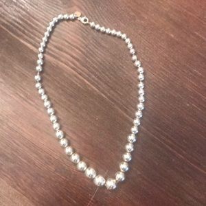 Tiffany’s silver ball necklace